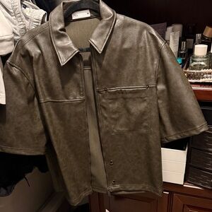 Women’s Brown Leather Top